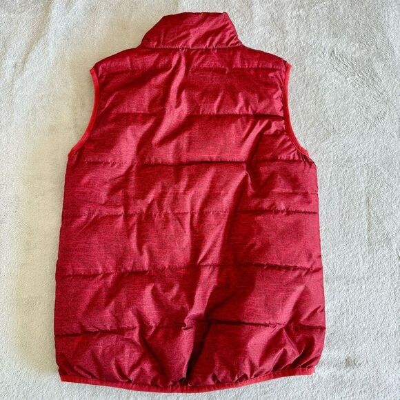 Xersion Kids Red Marled Zip Up Puffer Vest - Picture 8 of 8